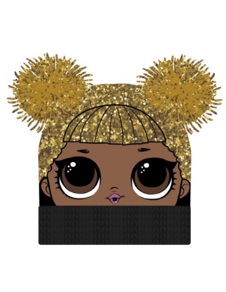 Gorro pompon lol, Color Negra, TALLA ÚNICA 2200004294 kiwiku.com