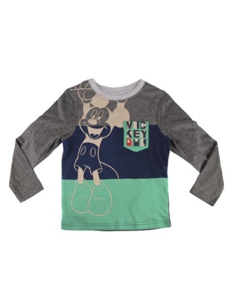 Camiseta manga larga mickey, Color Gris 2200002382 kiwiku.com