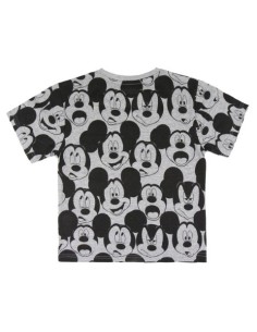 Camiseta corta premium single jersey mickey, Color Gris 2200003723 kiwiku.com