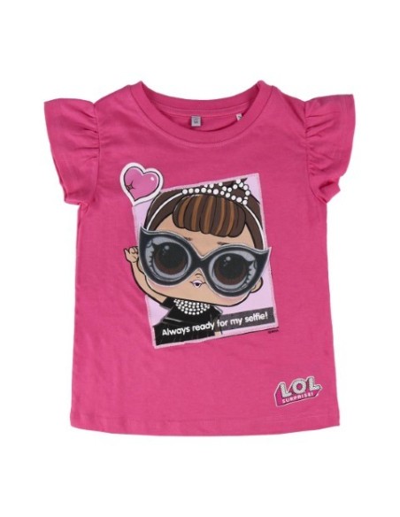 Camiseta corta premium single jersey lol, Color Fucsia 2200004039 kiwiku.com