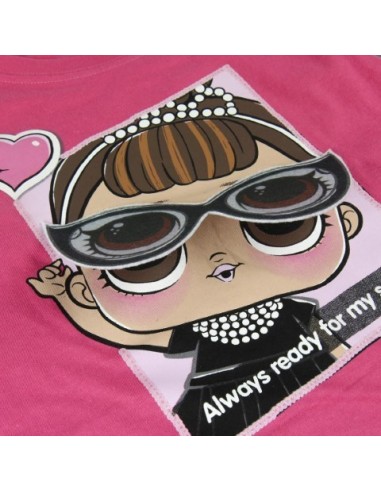 Camiseta corta premium single jersey lol, Color Fucsia 2200004039 kiwiku.com