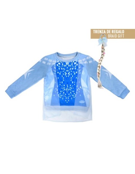 Sudadera frozen elsa, Color Azul Cielo 2200003012 kiwiku.com