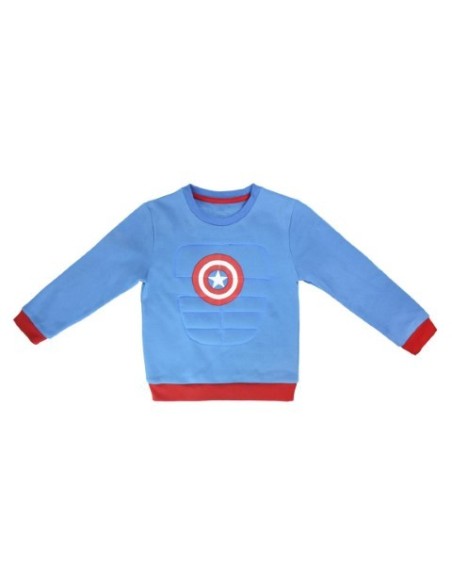 Sudadera avengers capitan america, Color Azul 2200003178 kiwiku.com