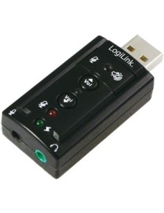 LogiLink USB - Adaptador audio (7.1, USB 2.0, 124 x 194 x 34 mm, 80 g): Kiwiku.com: Informática