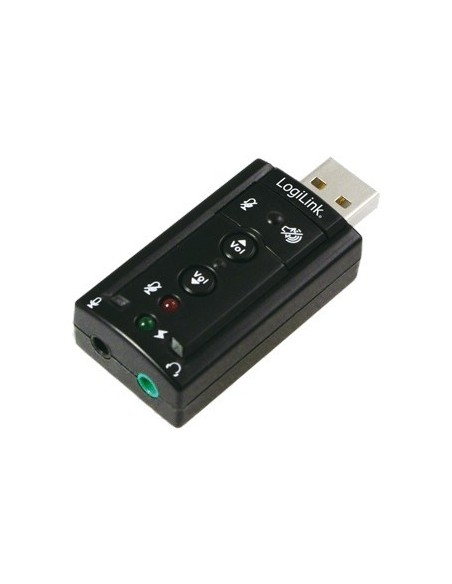 LogiLink USB - Adaptador audio (7.1, USB 2.0, 124 x 194 x 34 mm, 80 g): Kiwiku.com: Informática