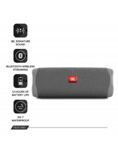 JBL, Altavoz inalámbrico con bluetooth Flip 5, Color Gris JBLFLIP5GRY kiwiku.com 2