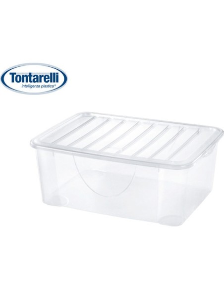 Tontarelli, Caja almacenajecon tapa 10l dodos, Transparente 38926 kiwiku.com