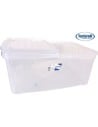 Tontarelli, Caja almacenaje con tapa plegable 40l dodo, Transparente/blanco