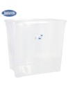 Tontarelli, Caja almacenaje 85 l con tapa combi, Transparente
