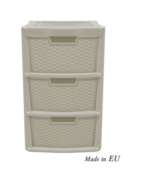 Cajonera 3 cajones topo rattan 38998 kiwiku.com