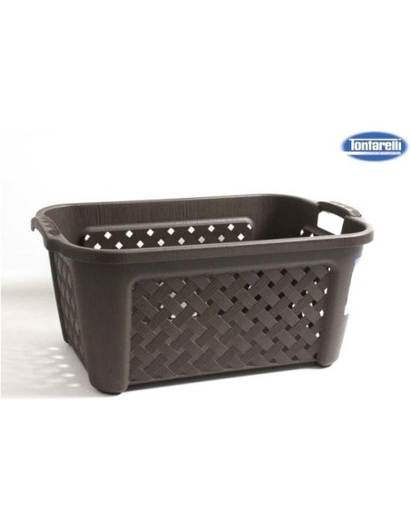 Cesta ropa 58x38x26cm arianna, Color Marrón  37158 kiwiku.com