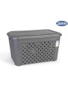 Cesta ropa con tapa 48,3 l arianna, Color Gris