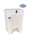 Papelera con pedal 18l arianna angora, Color Crema