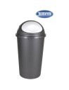 Cubo basura con tapa 25l small hoop, Color crema/grafito