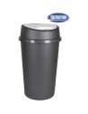Cubo basura c/tapa push 25l bingo, Color crema/grafito