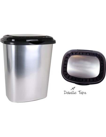 Cubo pongotodo silver 41 litros 40380 kiwiku.com