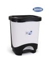 Cubo basura a pedal 24l idea, Color negro/crema