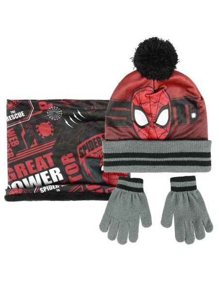 Conjunto 3 piezas spiderman, Color Negra, Talla TALLA ÚNICA 2200004328 kiwiku.com