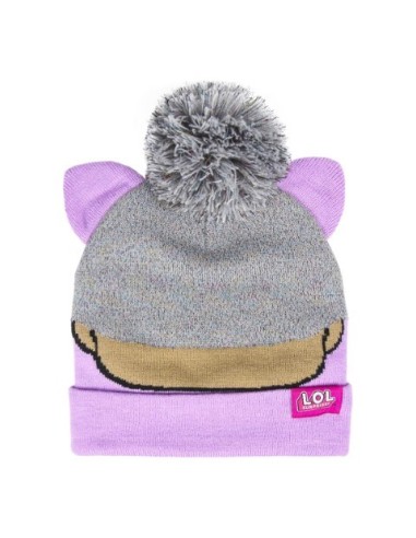 Gorro con aplicaciones lol, Color Lila, Talla Única 2200004418 kiwiku.com