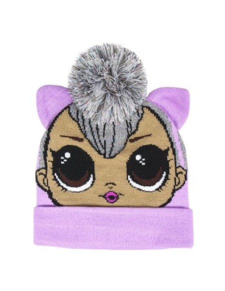 Gorro con aplicaciones lol, Color Lila, Talla Única 2200004418 kiwiku.com