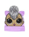 Gorro con aplicaciones lol, Color Lila, Talla Única