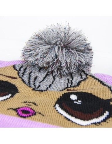 Gorro con aplicaciones lol, Color Lila, Talla Única 2200004418 kiwiku.com