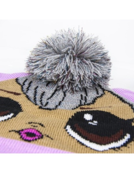 Gorro con aplicaciones lol, Color Lila, Talla Única 2200004418 kiwiku.com