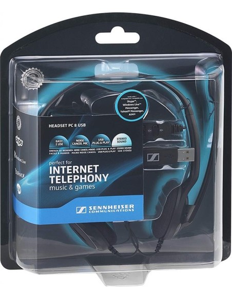 Sennheiser PC 8 USB - Auriculares de diadema abiertos USB con micrófono 504197 kiwiku.com