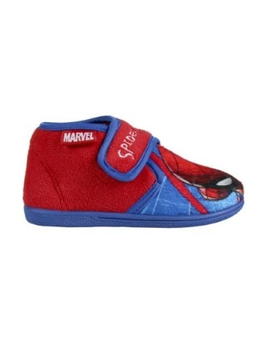 Zapatillas de casa media bota spiderman, Color Rojo 2300002694 kiwiku.com