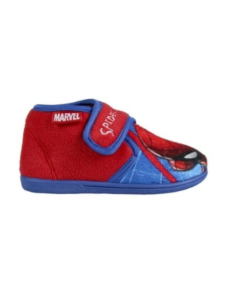 Zapatillas de casa media bota spiderman, Color Rojo 2300002694 kiwiku.com