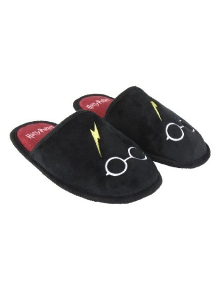 Zapatillas de casa abierta premium harry potter, Color Negro 2300003663 kiwiku.com