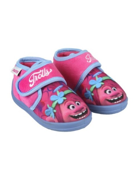 Zapatillas de casa media bota trolls, Color Fucsia 2300003314 kiwiku.com