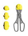 La croquetera - utensilio multiuso con 4 moldes intercambiables - amarillo