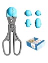 La Croquetera Pack - 4 Moldes Intercambiables para Masas + 20 Bandejas - Turquesa