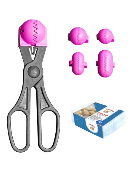 La croquetera pack - 4 moldes intercambiables para masas + 20 bandejas - rosa  53207 kiwiku.com