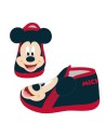 Zapatillas de casa media bota mickey, Color Negra