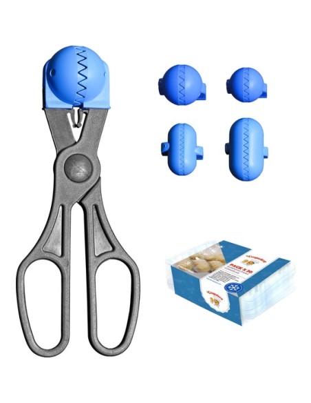 La croquetera pack - 4 moldes intercambiables para masas + 20 bandejas - azul  53208 kiwiku.com