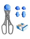 La croquetera pack - 4 moldes intercambiables para masas + 20 bandejas - azul