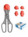 La croquetera pack - 4 moldes intercambiables para masas + 20 bandejas - rojo