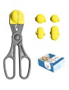 La croquetera pack - 4 moldes intercambiables para masas + 20 bandejas - amarillo