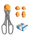 La croquetera pack - 4 moldes intercambiables para masas + 20 bandejas - naranja