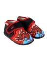Zapatillas de casa media bota spiderman, Color Rojo