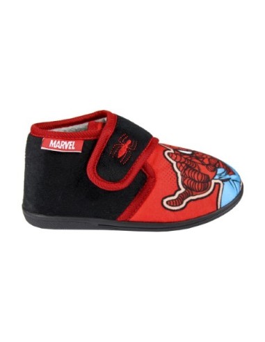 Zapatillas de casa media bota spiderman, Color Rojo 2300004132 kiwiku.com