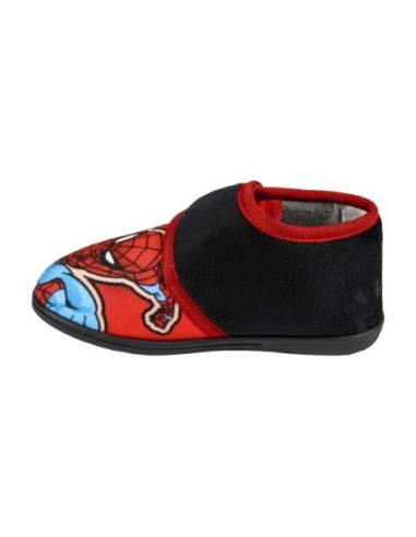 Zapatillas de casa media bota spiderman, Color Rojo 2300004132 kiwiku.com