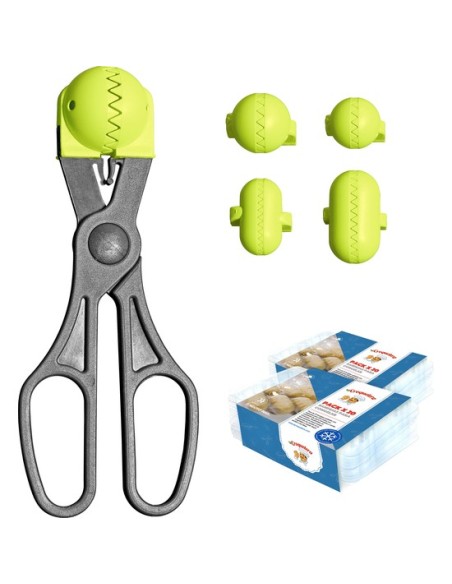 La croquetera pack - 4 moldes para masas + 40 bandejas conservaciÓn - pistacho 53214 kiwiku.com