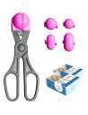 La croquetera pack - 4 moldes para masas + 40 bandejas conservaciÓn - rosa