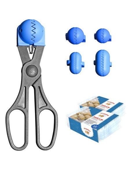 La croquetera pack - 4 moldes para masas + 40 bandejas conservaciÓn - azul 53217 kiwiku.com
