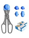 La croquetera pack - 4 moldes para masas + 40 bandejas conservaciÓn - azul