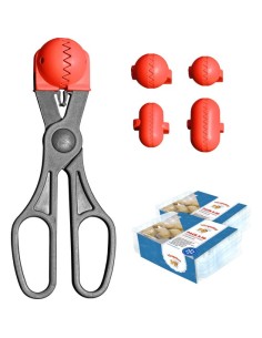 La croquetera pack - 4 moldes para masas + 40 bandejas conservaciÓn - rojo 53218 kiwiku.com