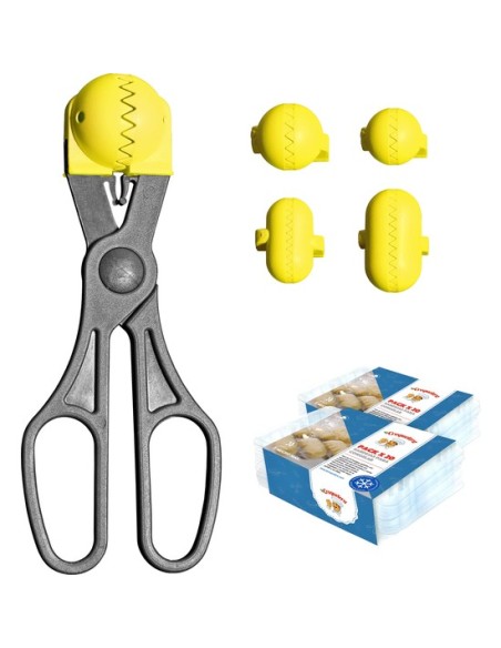 La croquetera pack - 4 moldes para masas + 40 bandejas conservaciÓn - amarillo 53220 kiwiku.com